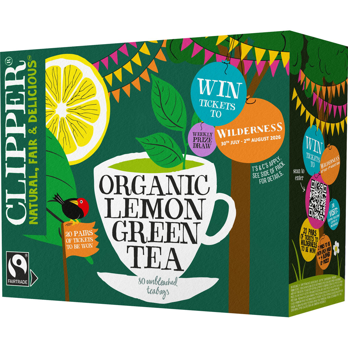 Clipper Organic Fairtrade Green with Lemon 80 bags – Clipper Tea Shop