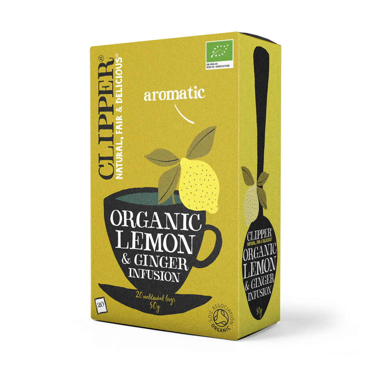 Clipper Organic Lemon & amp; Ginger Tea Bags, 120 Liban
