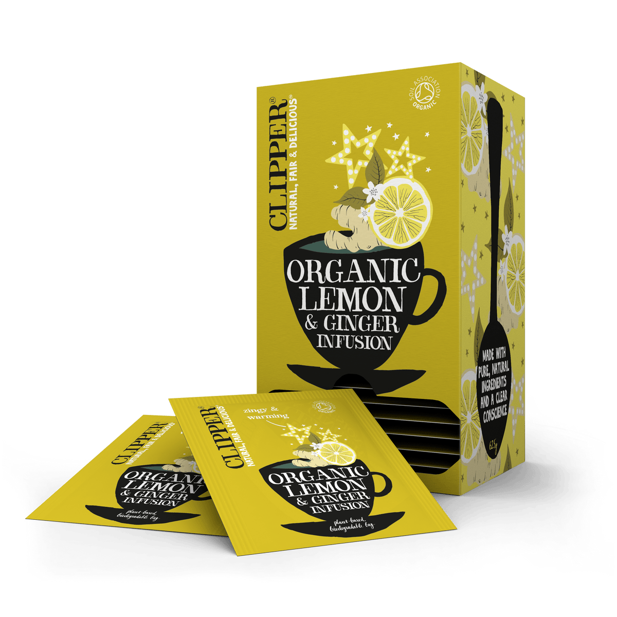 Organic Lemon & ginger Infusion - Clipper - LastDodo