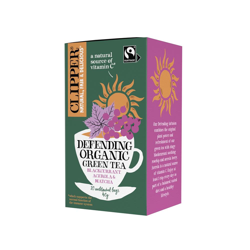 Organic Fair Trade Defending Green Tea 20 Bags