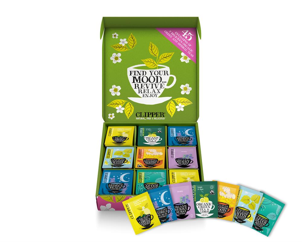 Organic Selection Box 45 Servings – Clipper Tea Shop