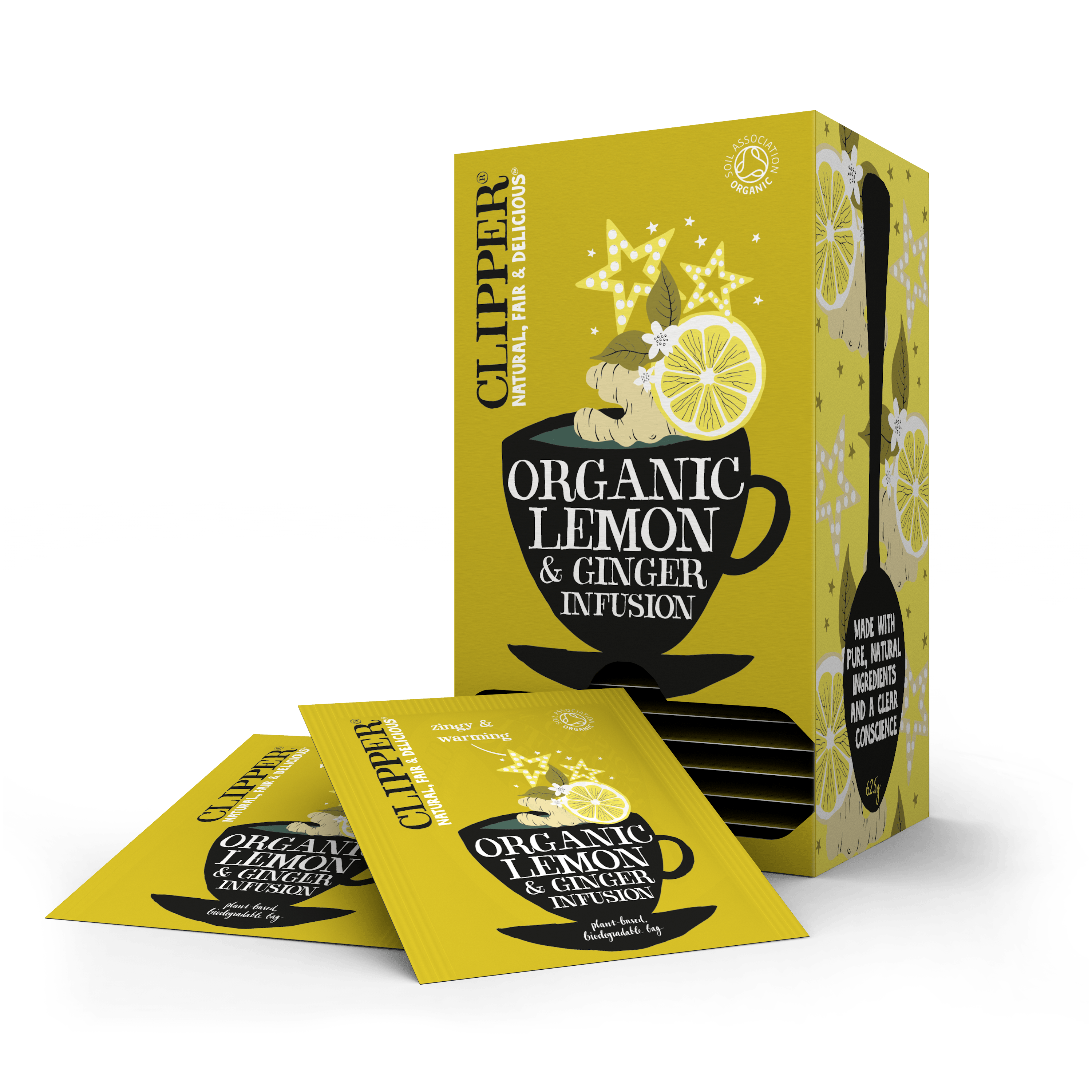 Organic Lemon & Ginger Infusion 25 Envelopes