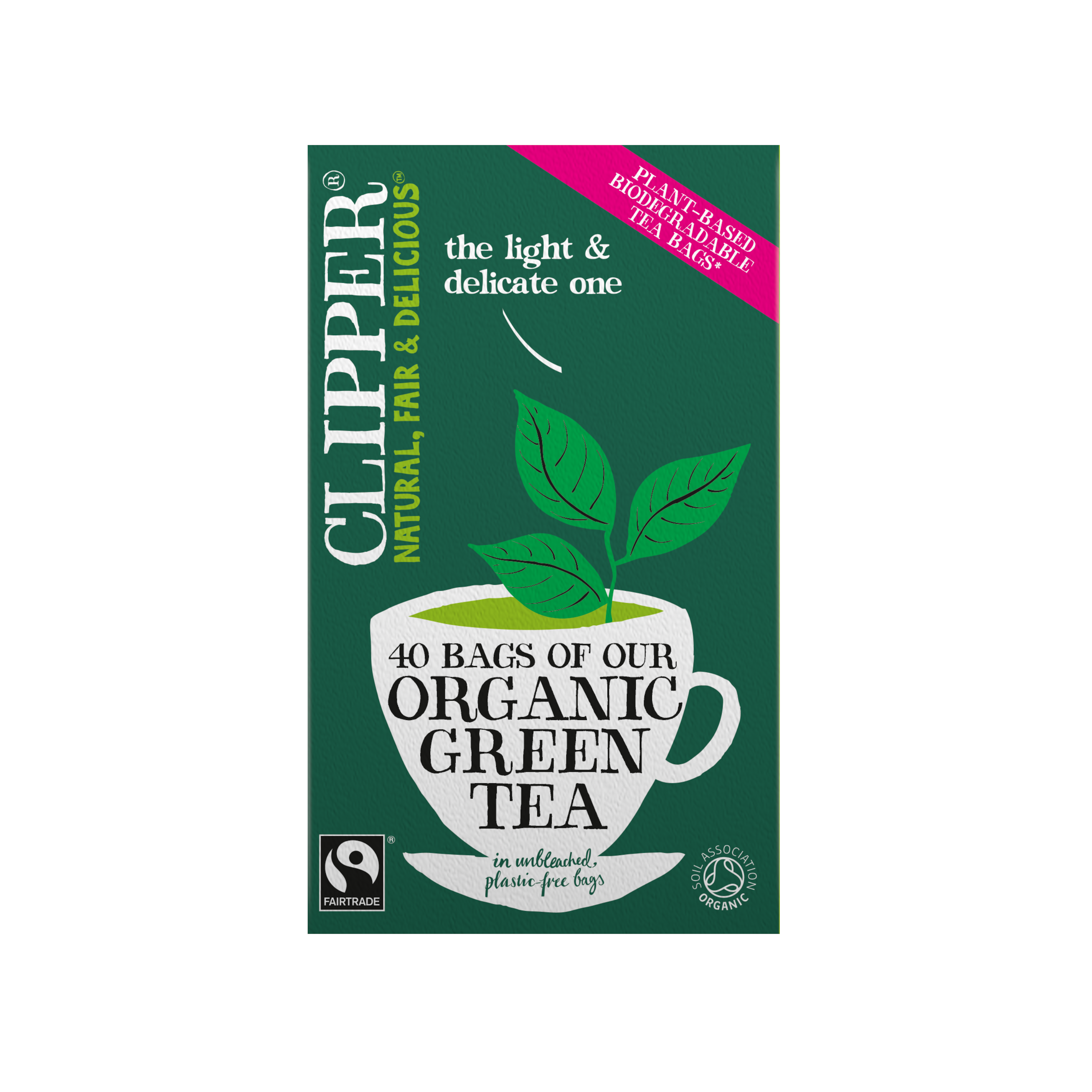 Organic & Fairtrade Green Tea 40 Tea Bags